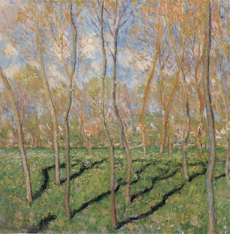 Claude Monet Trees in Winter,View of Bennecourt